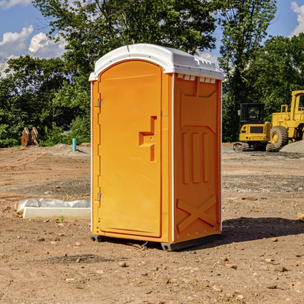 how often are the porta potties cleaned and serviced during a rental period in Sterling